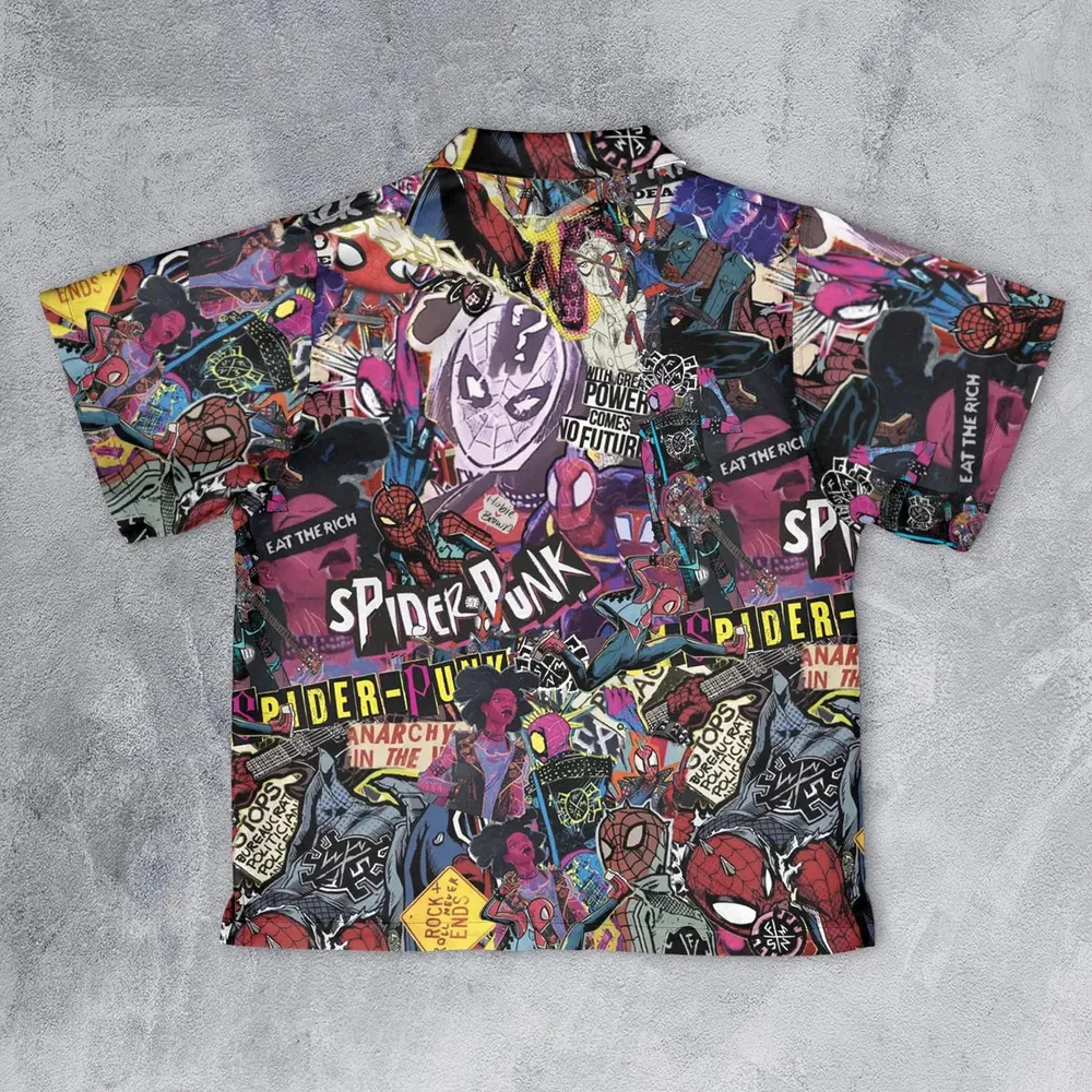 Spider-Punk Get Punked Across Spider-Verse Youth Hawaiian Shirt - 2
