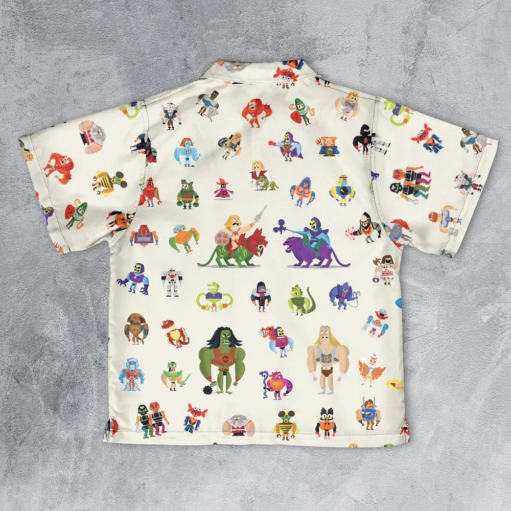 He-Man & Masters Of The Universe Characters Pattern Youth Hawaiian Shirt - 2