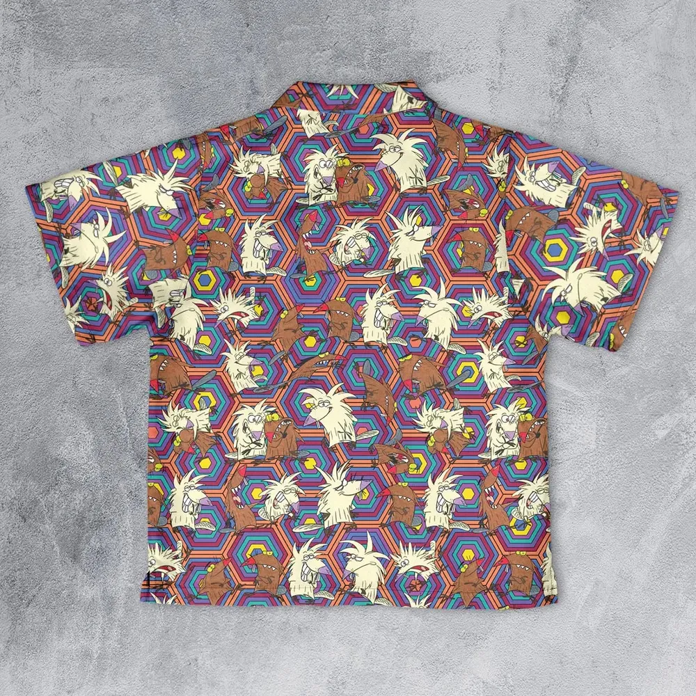 The Angry Beavers Pattern Youth Hawaiian Shirt - 2