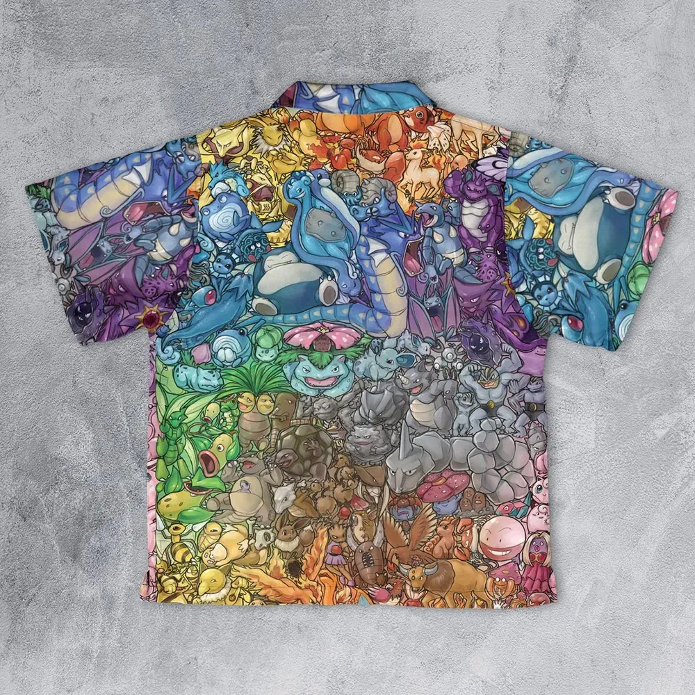 Rainbow Epic Pokemon Youth Hawaiian Shirt - 2