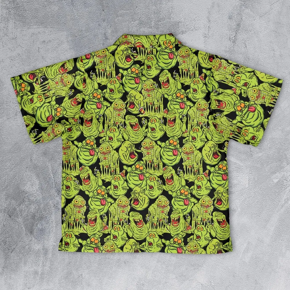 Funny Slimer Ghostbusters Youth Hawaiian Shirt - 2