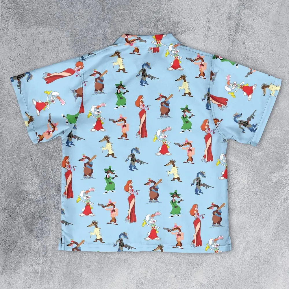 Roger Rabbit Jessica Rabbit The Weasels Who Framed Roger Rabbit Youth Hawaiian Shirt - 2