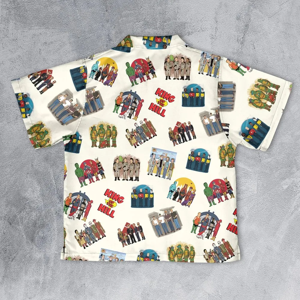 Hank Hill's Friends King Of The Hill Parody Youth Hawaiian Shirt - 2