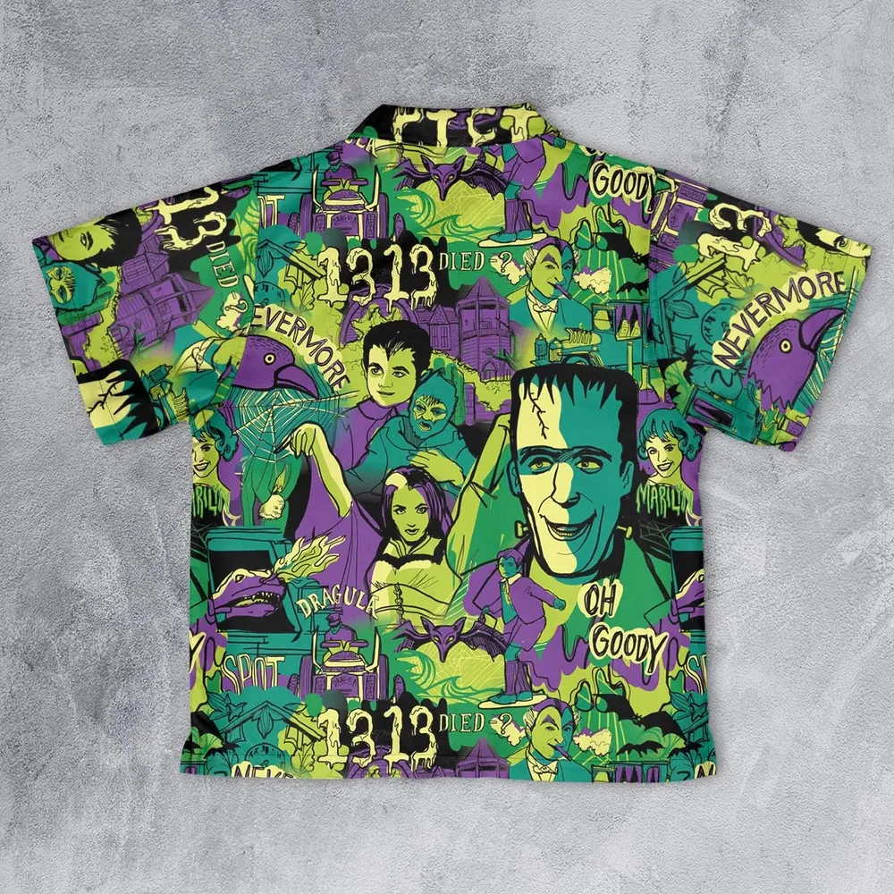 Oh Groovy Frankenstein Universal Horror Youth Hawaiian Shirt - 2