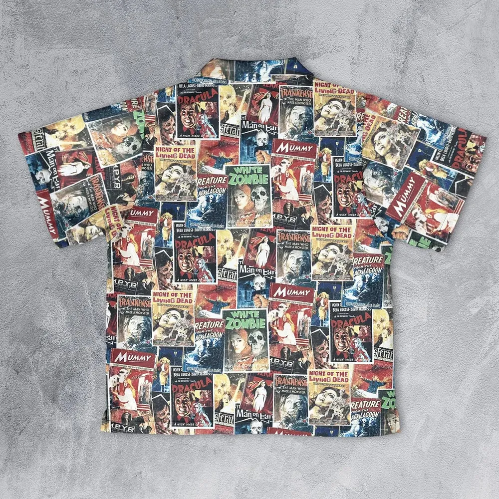 Pioneering '50s Classics Monster Hammer Horror Films Youth Hawaiian Shirt - 2