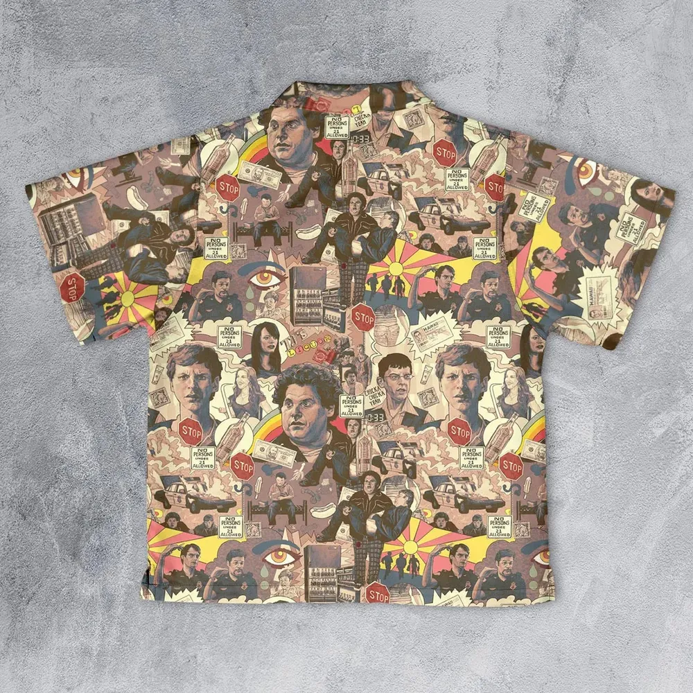 Retro Art Buddies Superbad Youth Hawaiian Shirt - 2