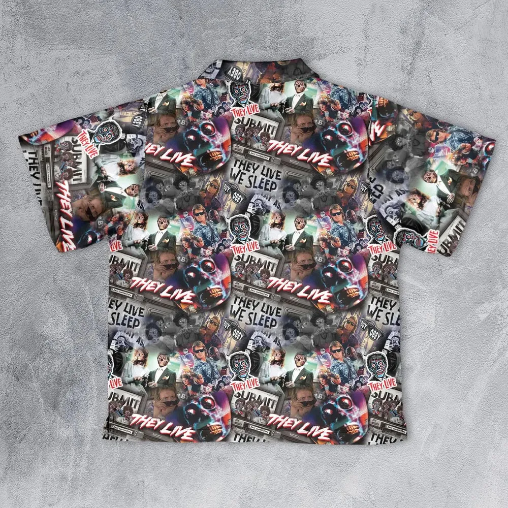 They Live Seamless Pattern Youth Hawaiian Shirt - 2