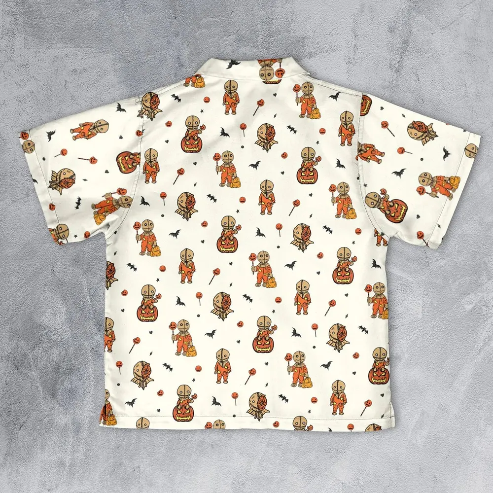Pumpkin Sam Trick 'r Treat Horror Youth Hawaiian Shirt - 2
