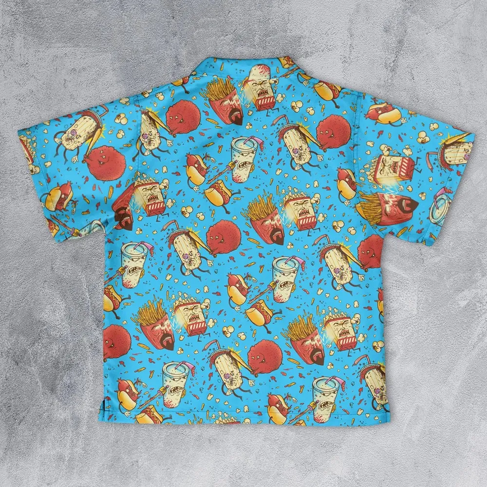 Fight! Aqua Teen Hunger Force Youth Hawaiian Shirt - 2