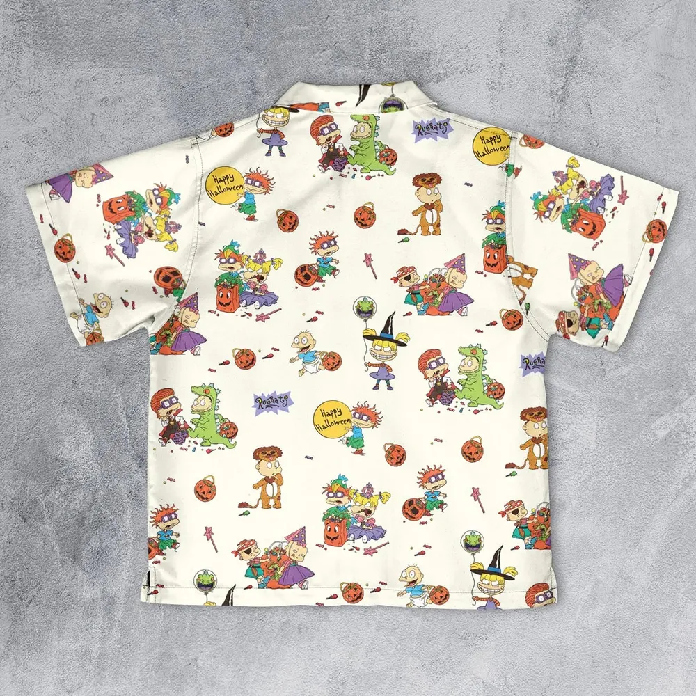 Rugrats Happy Halloween Pattern Youth Hawaiian Shirt - 2