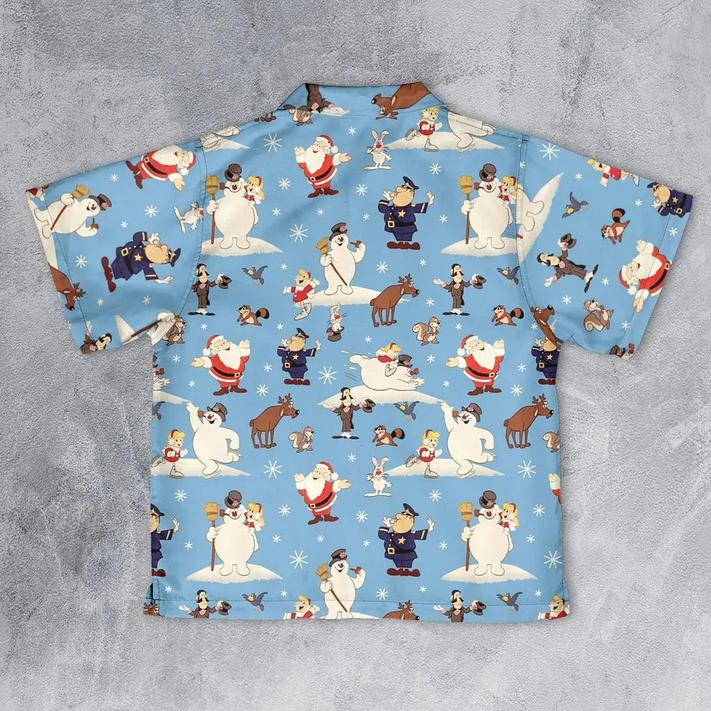 Frosty the Snowman Christmas Characters Youth Hawaiian Shirt - 2
