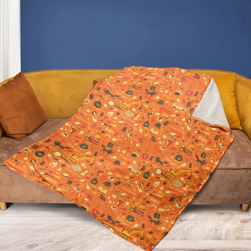 Fantastic Mr. Fox Pattern Fleece Blanket - 2