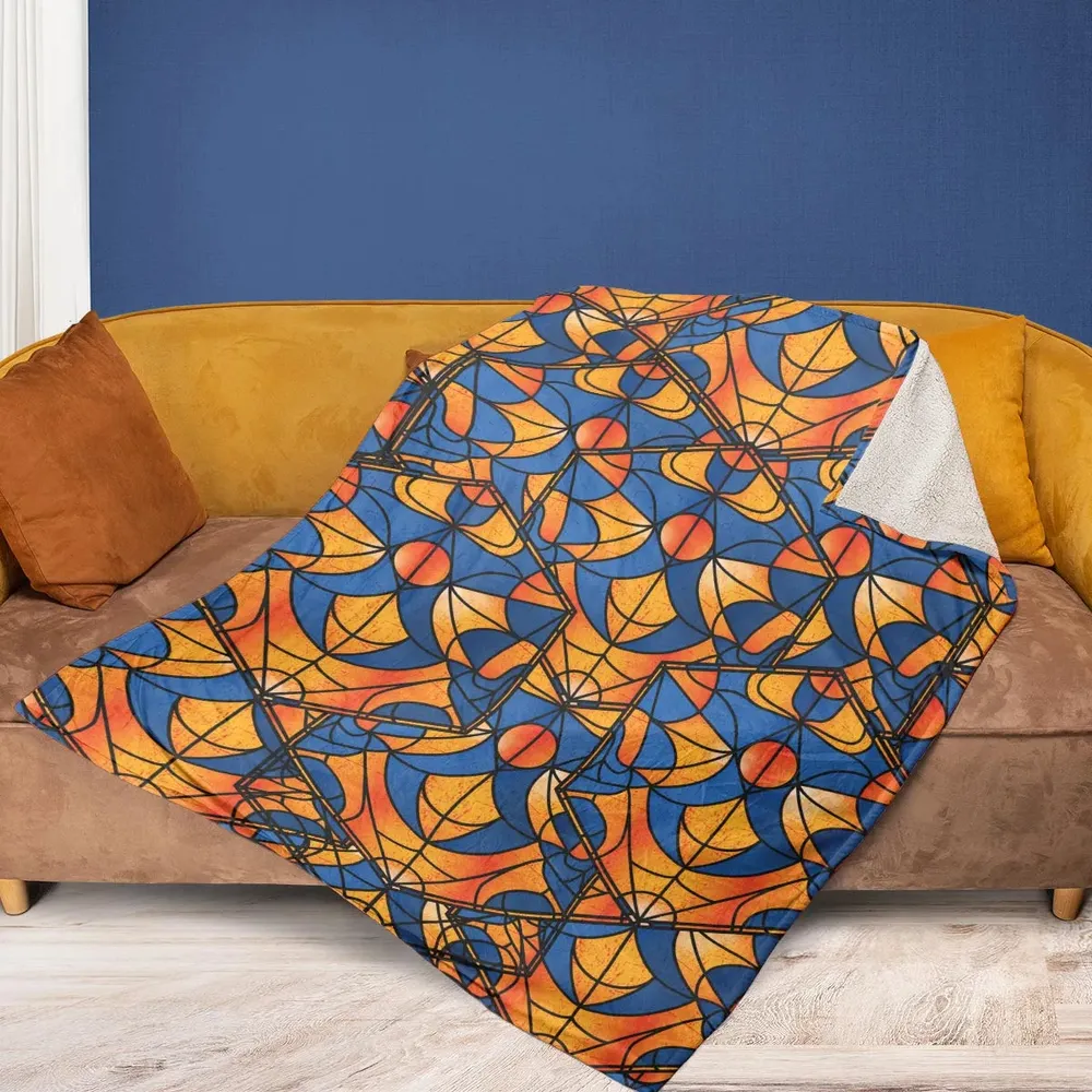 Stained Glass Star Trek Fleece Blanket - 2
