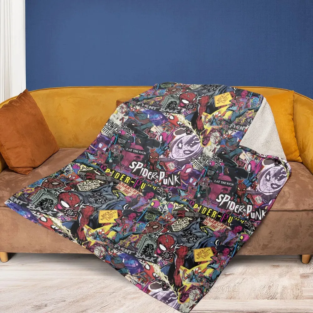 Spider-Punk Get Punked Across Spider-Verse Fleece Blanket - 2