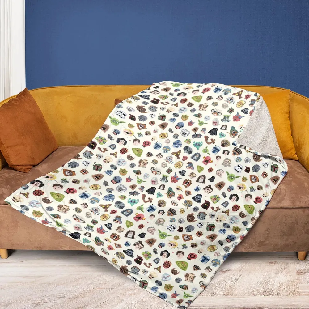 Star Wars Collage Pattern Fleece Blanket - 2
