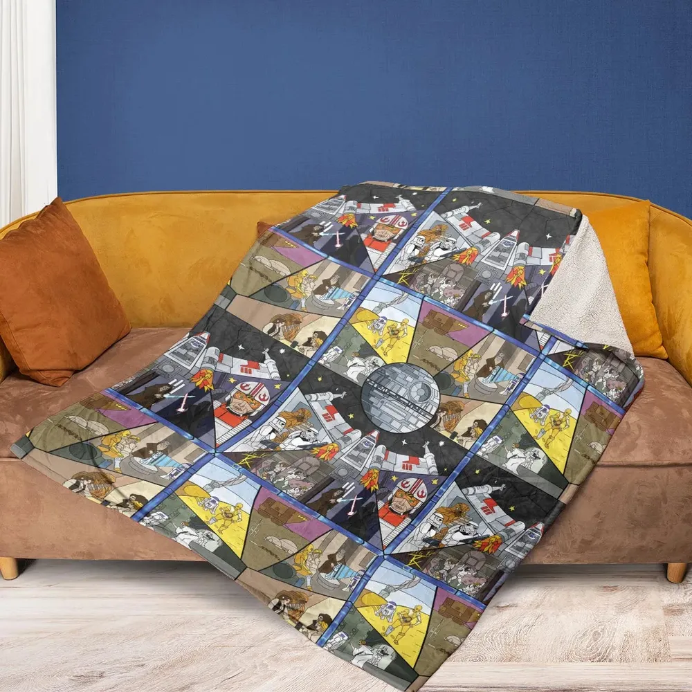 Stained Glass Star Wars Fleece Blanket - 2