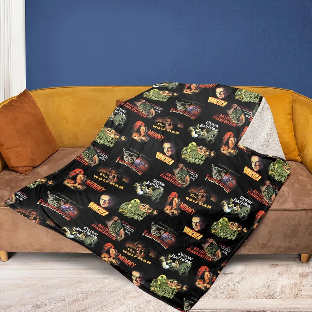 Teaming Monsters All Up Universal Monsters Fleece Blanket - 2