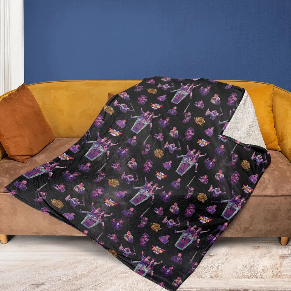 Wyld Stallyns Bill and Ted's Excellent Adventure Character Fleece Blanket - 2