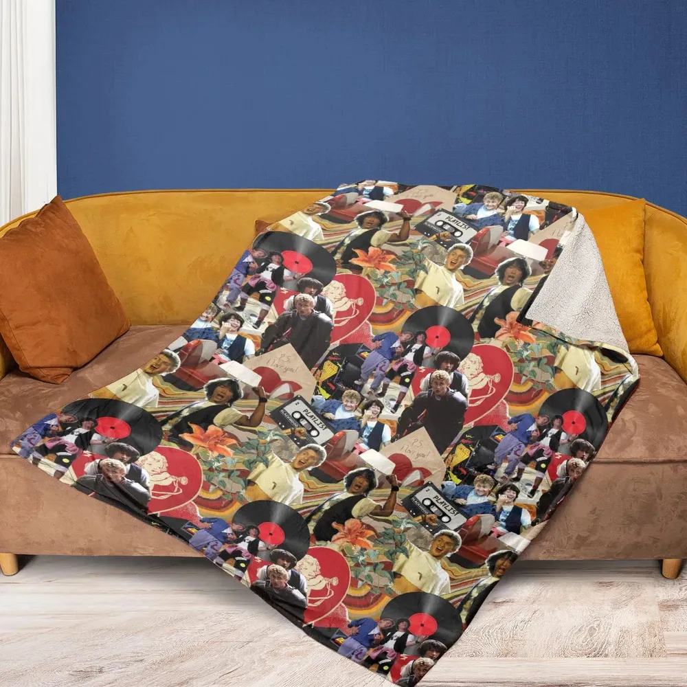Vintage Collage Bill and Ted Fleece Blanket - 2