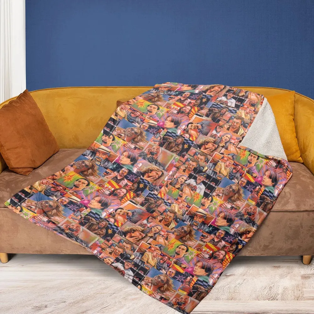 The Big Lebowski Painting Pattern Fleece Blanket - 2