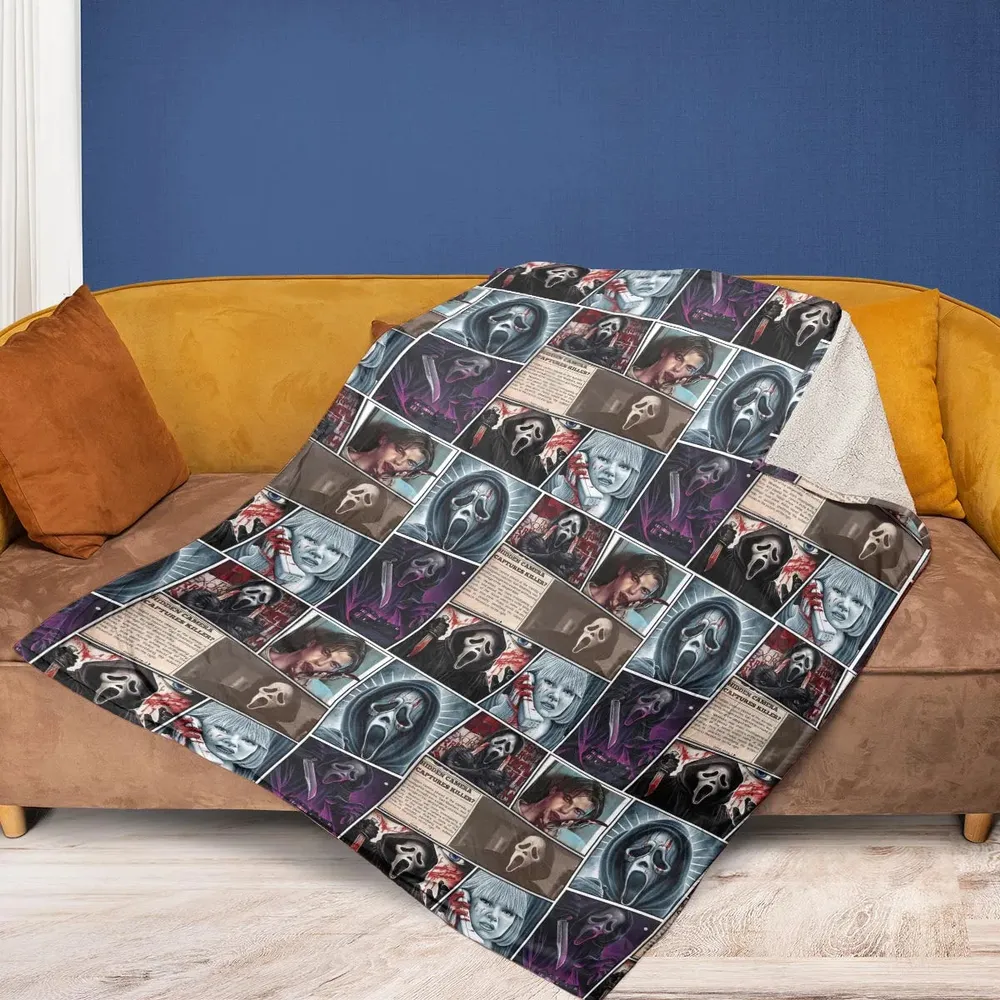 Scream Ghostface Horror Movie Halloween Fleece Blanket - 2