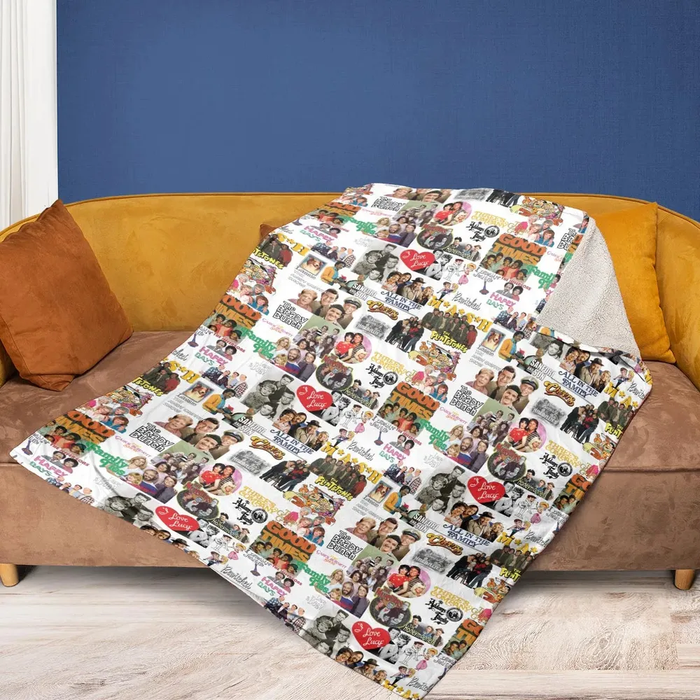 Stuck in the 80s Famous Sitcom Fleece Blanket - 2