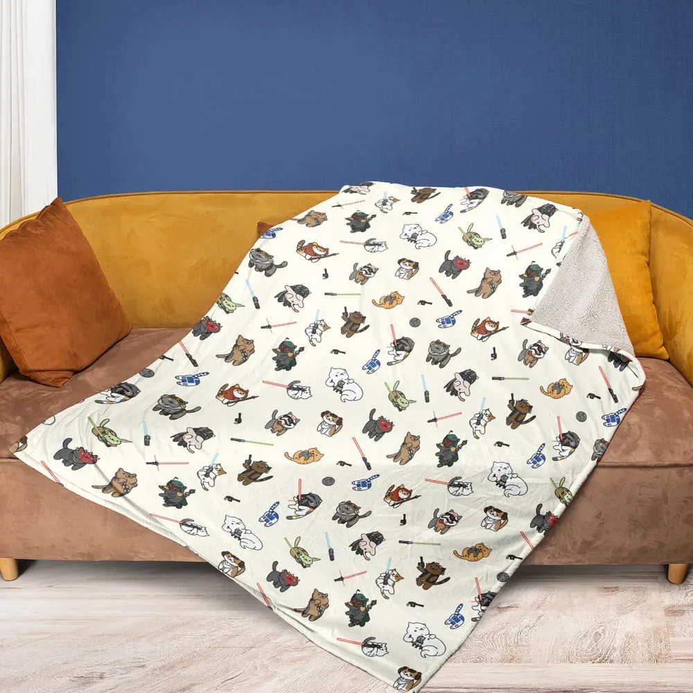Star Wars Characters as Cats Fleece Blanket - 2
