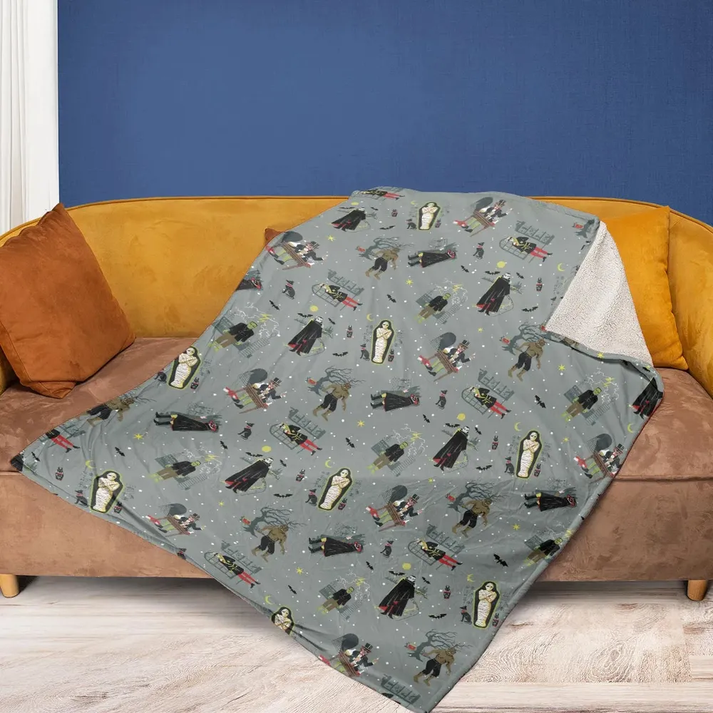 Classic Monsters Halloween Fleece Blanket - 2