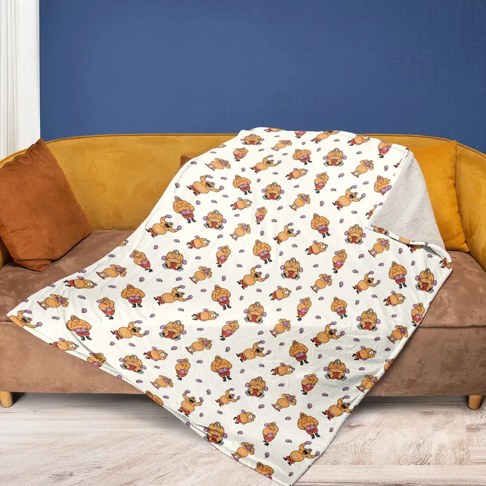 King Hippo Punch Out Fleece Blanket - 2