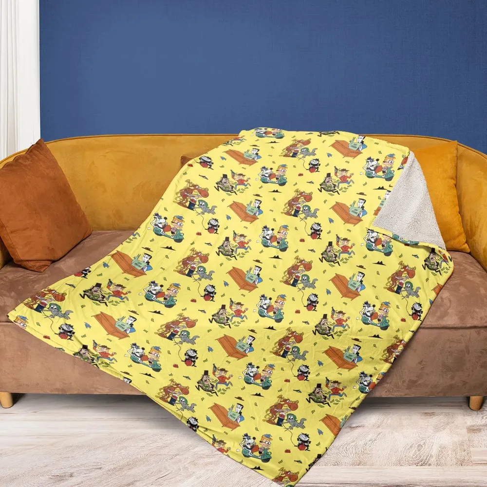 Moose And Squirrel The Adventures of Rocky and Bullwinkle Fleece Blanket - 2