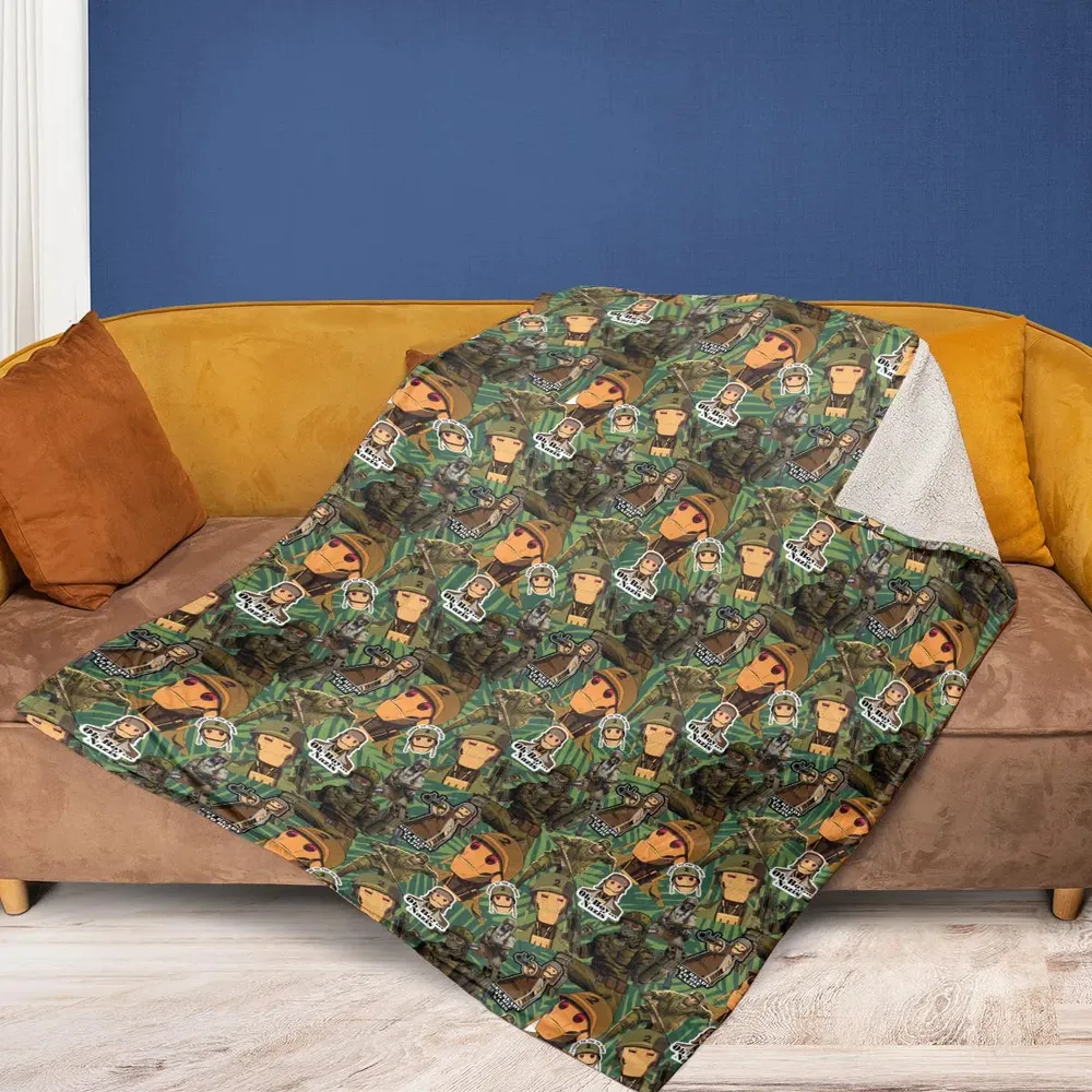 GI Robot Creature Commandos Fleece Blanket - 2