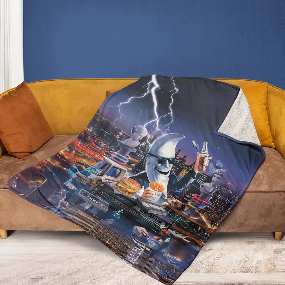 Retro Moon Mac Tonight Fleece Blanket - 2