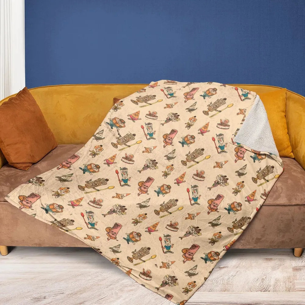 Retro Dessert Mascots Carvel comic book Ice Cream Fleece Blanket - 2