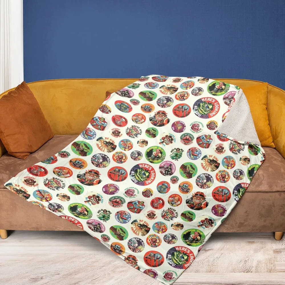 Nostalgic Memories Ugly Buttons Fleece Blanket - 2