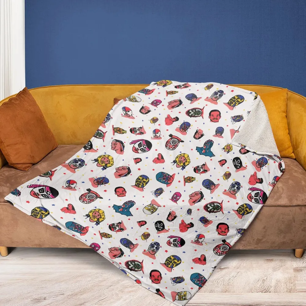 Lucha Libre Wrestling Fleece Blanket - 2