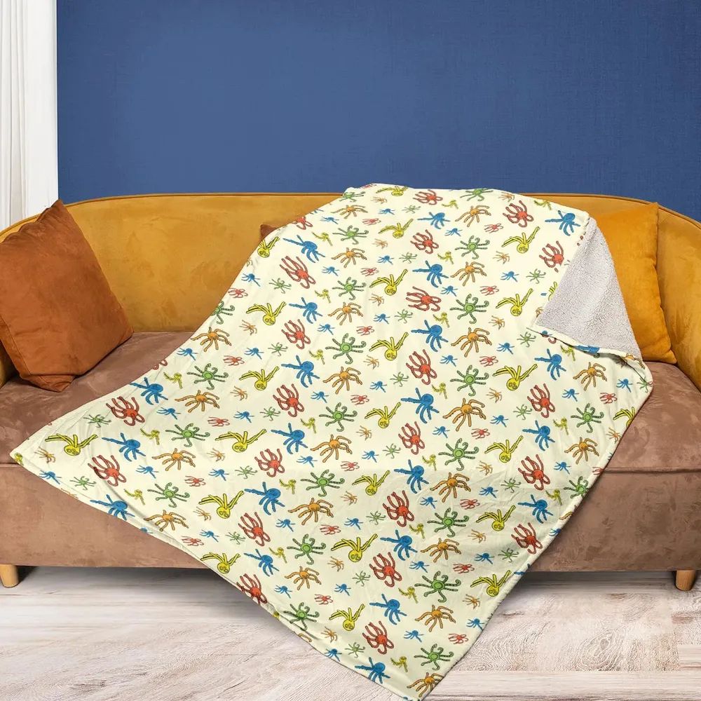 Walks Creeps Tumbles Wacky Wallwalkers Fleece Blanket - 2