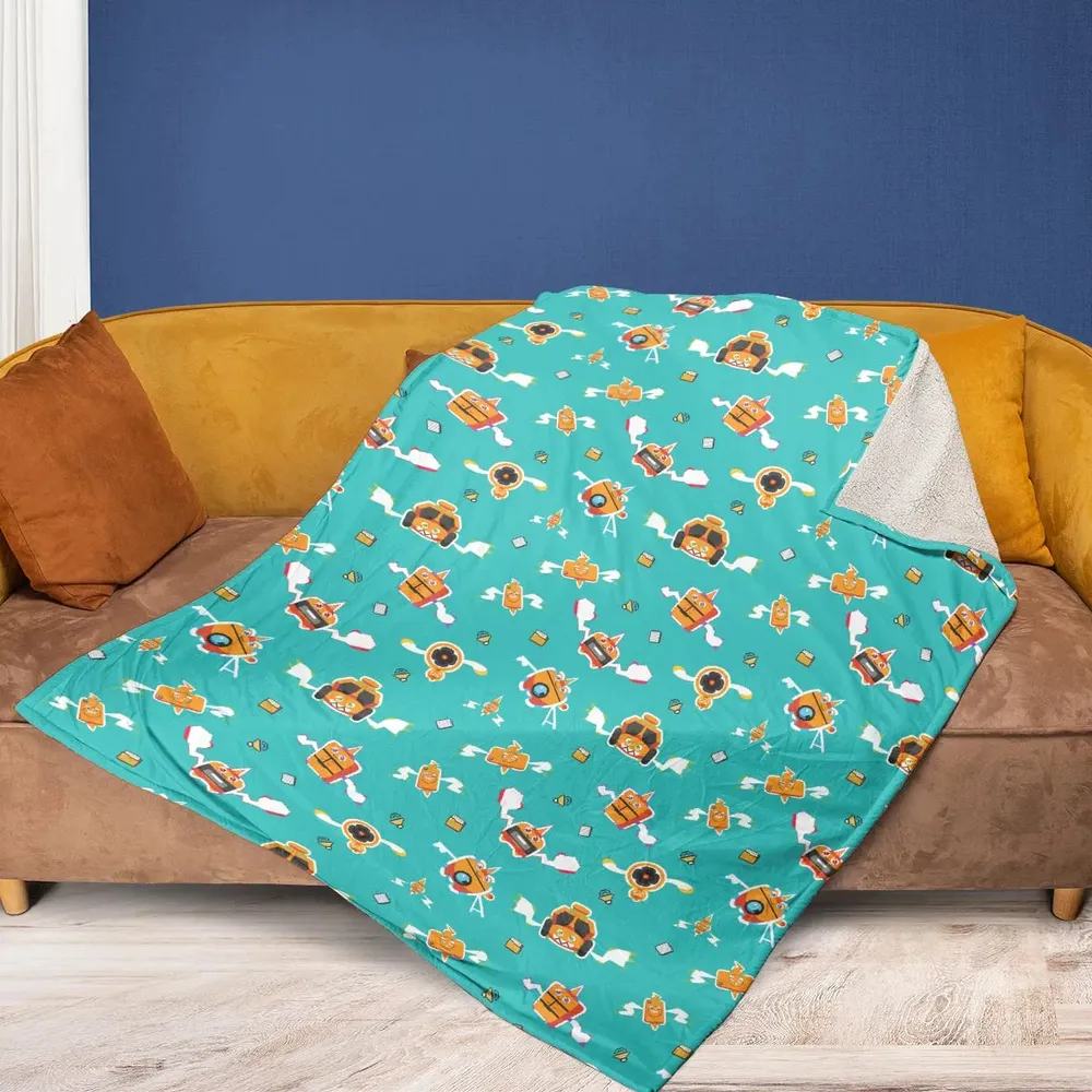 Pixel Rotom Electric Pokemon Fleece Blanket - 2