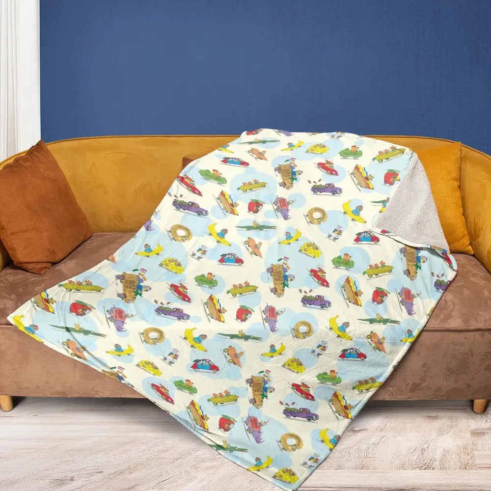 The Busy World of Richard Scarry Fleece Blanket - 2