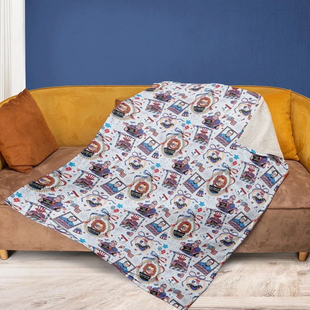 Patriotic Horror Fleece Blanket - 2