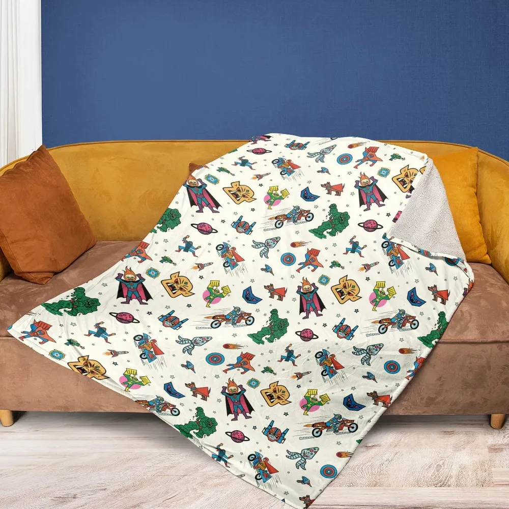 Nastalgic Cartoon Villains Fleece Blanket - 2