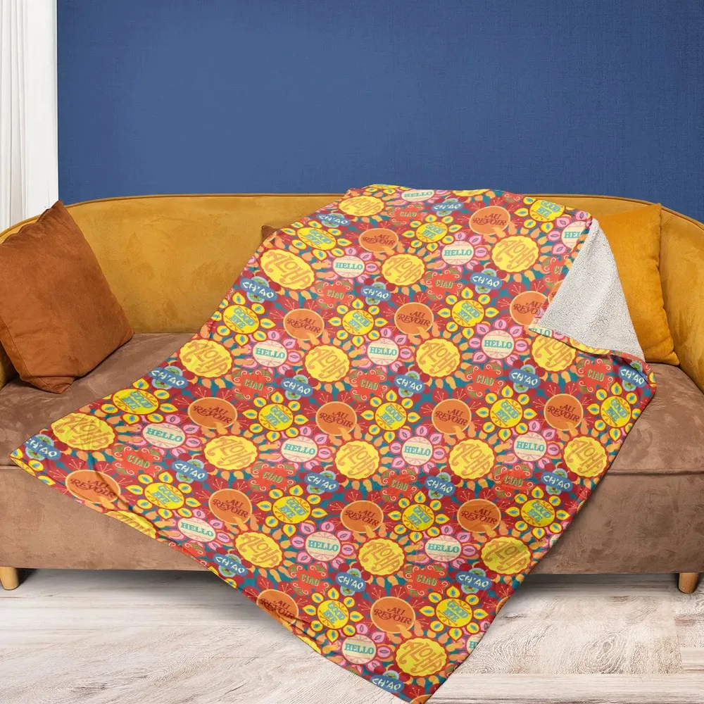 It's a Small World Flowers Fleece Blanket - 2