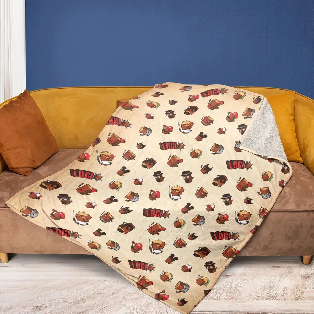 Pop Culture Characters Logs  Ren & Stimpy Fleece Blanket - 2