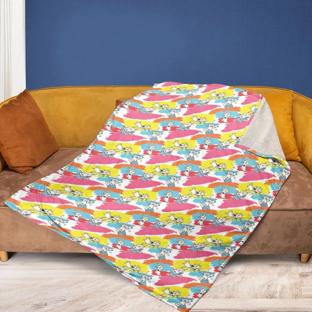 Rocko's Paint Brush Fleece Blanket - 2