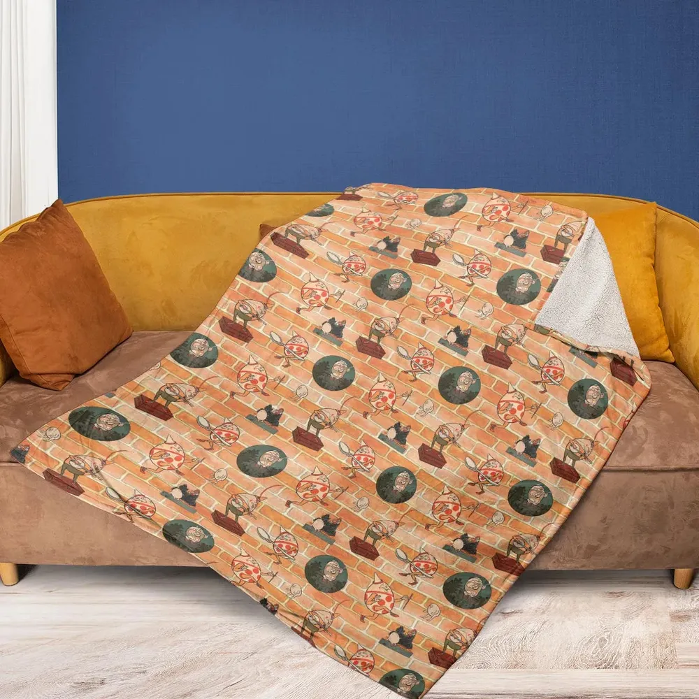 Retro Humpty Dumpty Fleece Blanket - 2