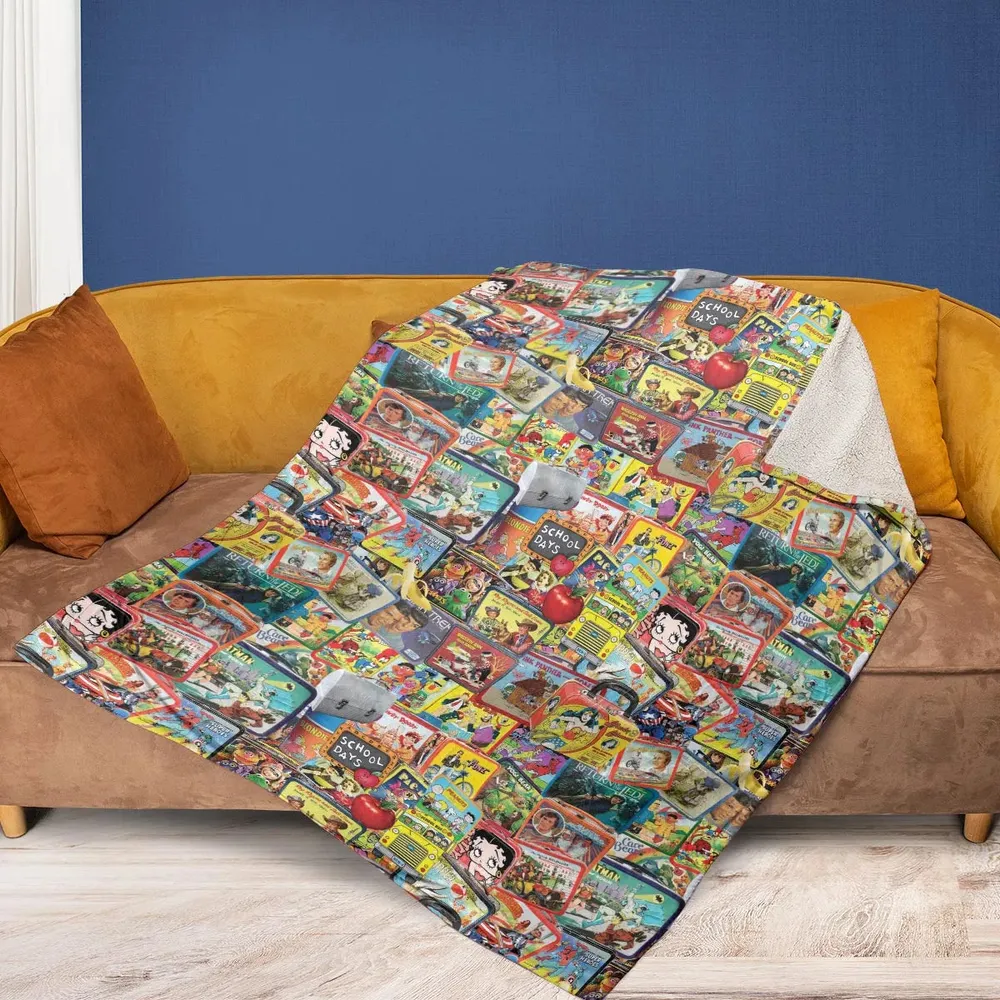 Retro Land TV Shows Fleece Blanket - 2