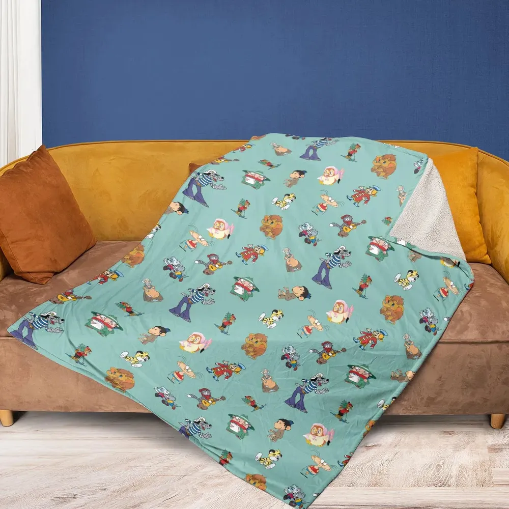 Russian Cartoon Characters Fleece Blanket - 2
