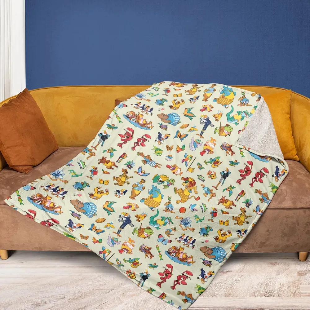 Bedknobs and broomsticks True Blue Team and the Dirty Yellow Team Fleece Blanket - 2