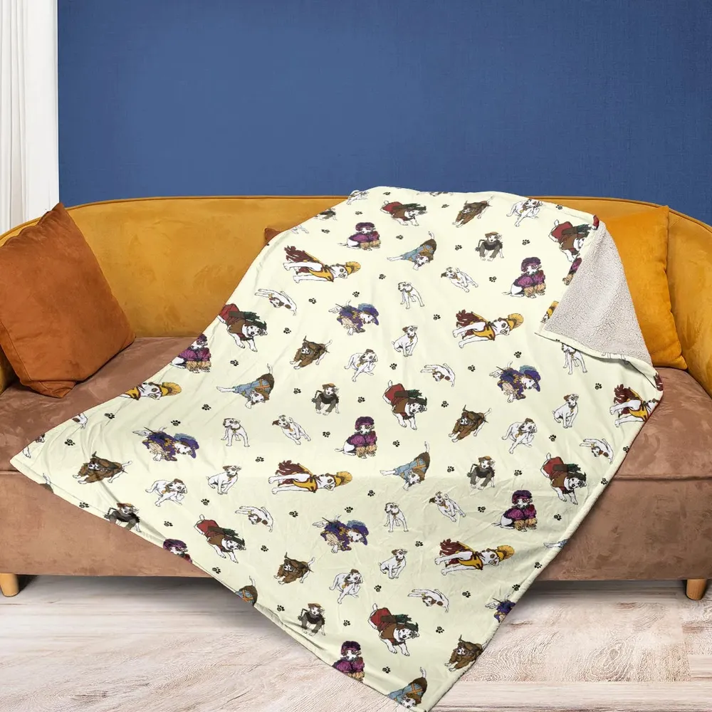 Various Wishbone Characters Fleece Blanket - 2