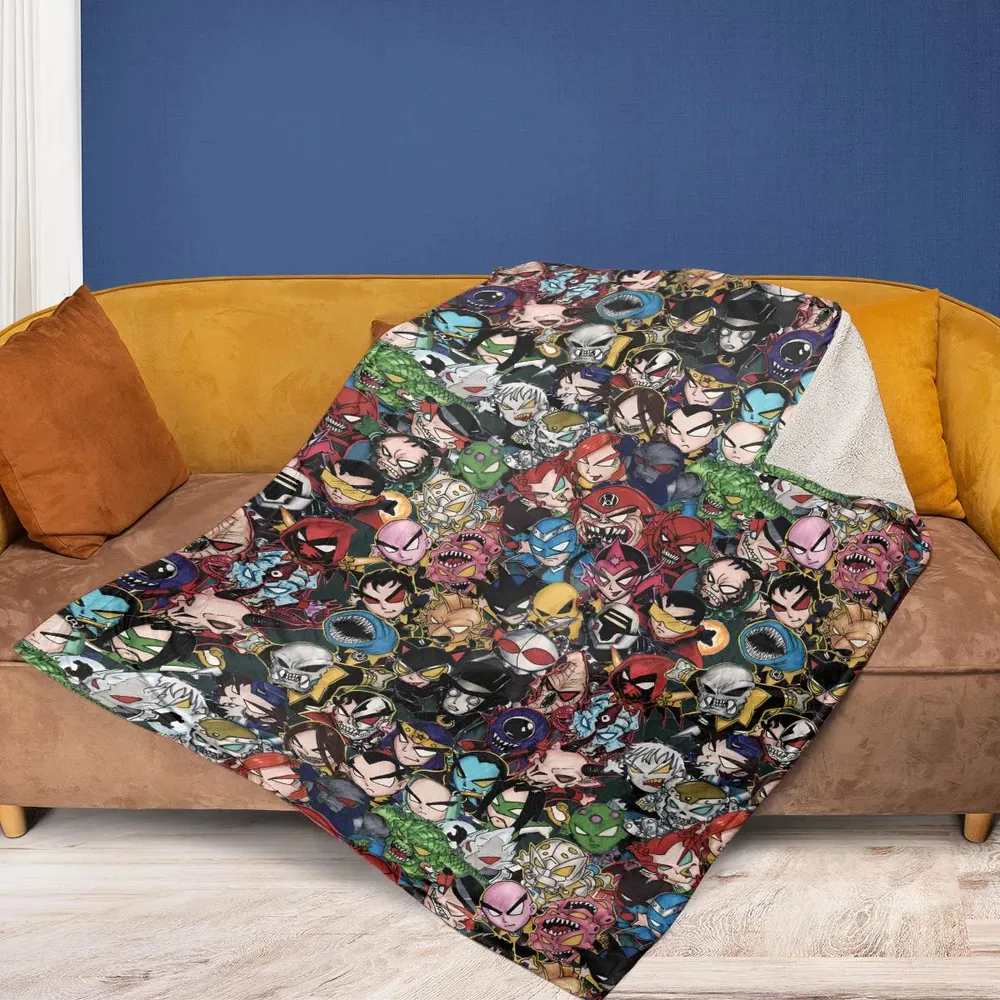 DC Villains Chibi Fleece Blanket - 2