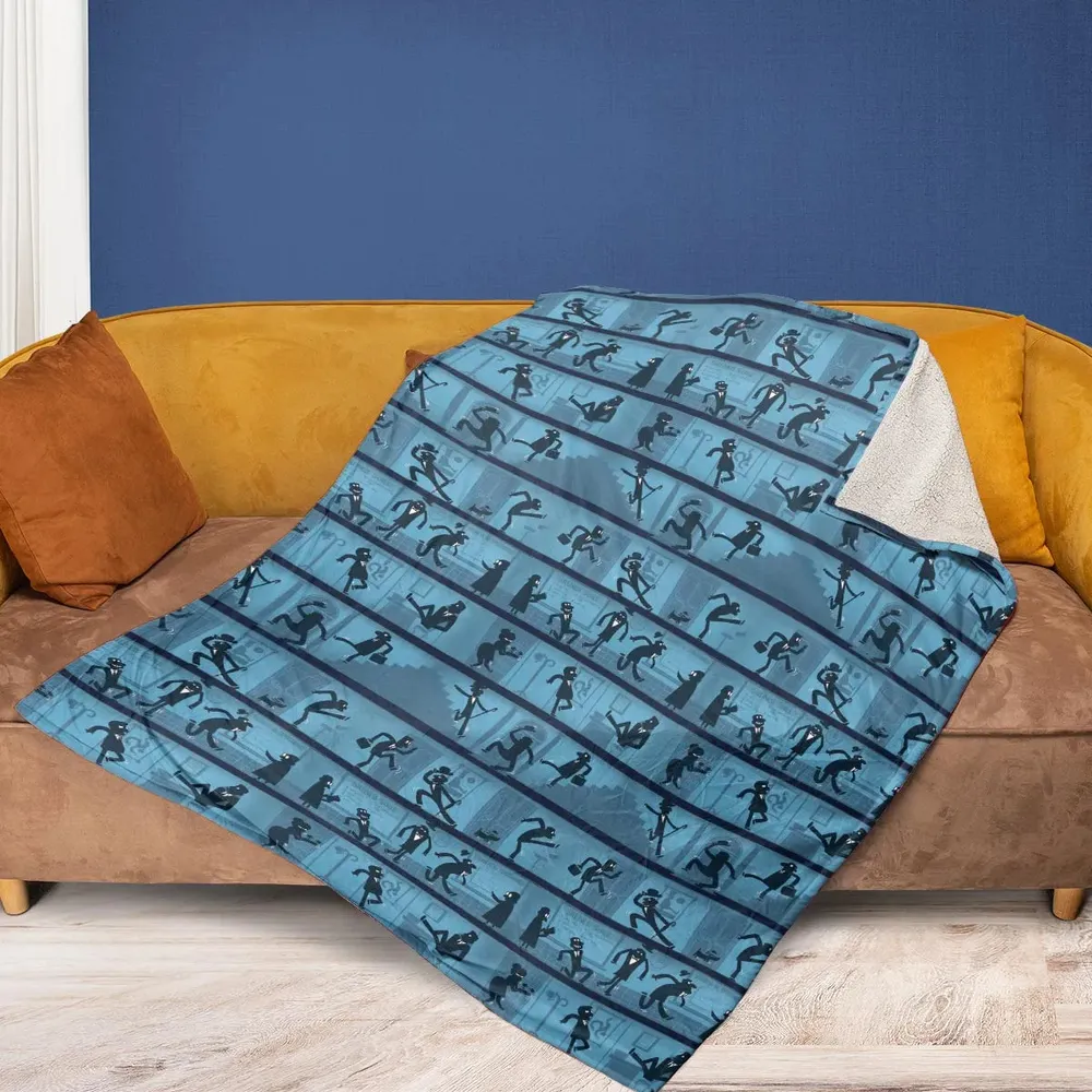 Walking In The Darkness Silly Walks Fleece Blanket - 2